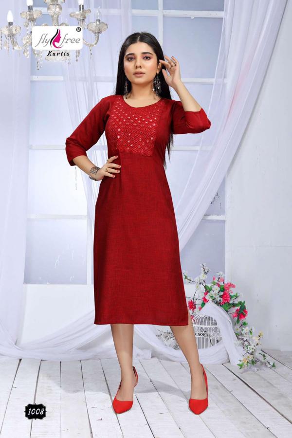 Fly Free Sunwin Rayon Designer Festive Wear Kurti 